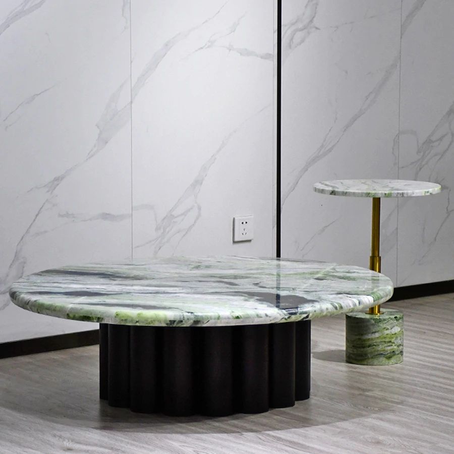 D# FURNITURE Italian natural marble coffee table designer round green mountains green water luxury stone solid wood coffee table
D# FURNITURE Italian natural marble coffee table designer round green mountains green water luxury stone solid wood coffee table