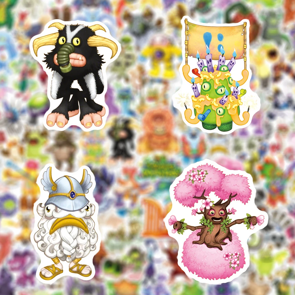 10/30/50/100pcs Music Game My Singing Monsters Stickers Funny Cartoon Decals DIY Helmet Notebook Phone Graffiti Sticker Packing
10/30/50/100pcs Music Game My Singing Monsters Stickers Funny Cartoon Decals DIY Helmet Notebook Phone Graffiti Sticker Packing