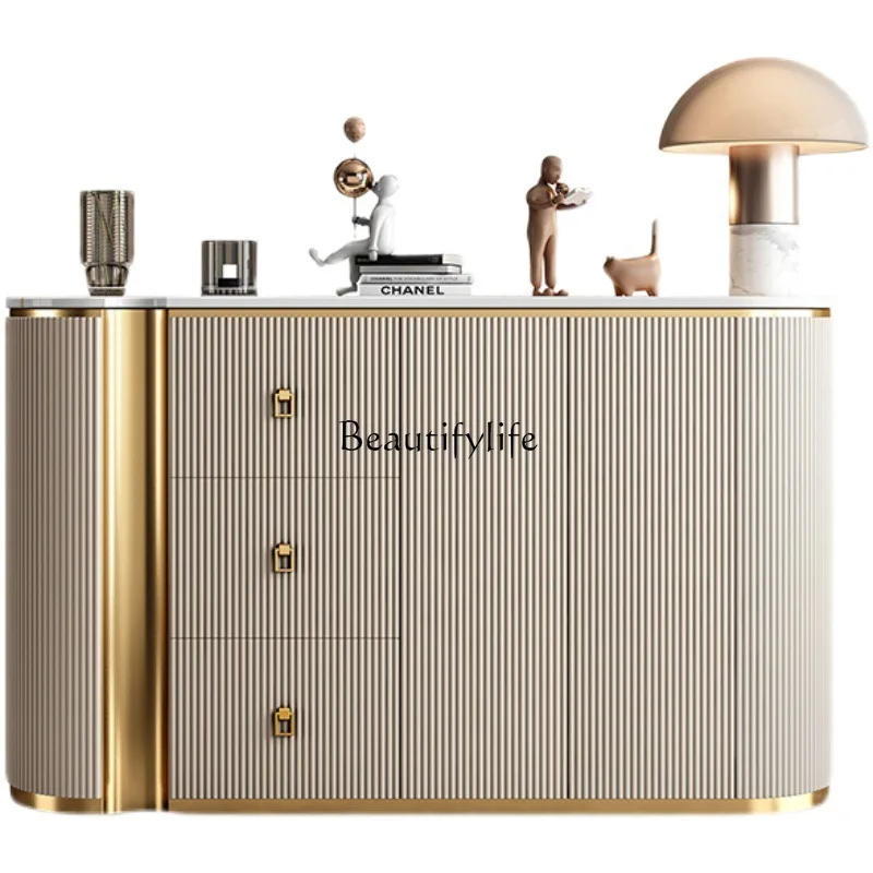 *Light luxury door cabinet Italian simple modern rock slab home dining side living room decorative locker 
*Light luxury door cabinet Italian simple modern rock slab home dining side living room decorative locker