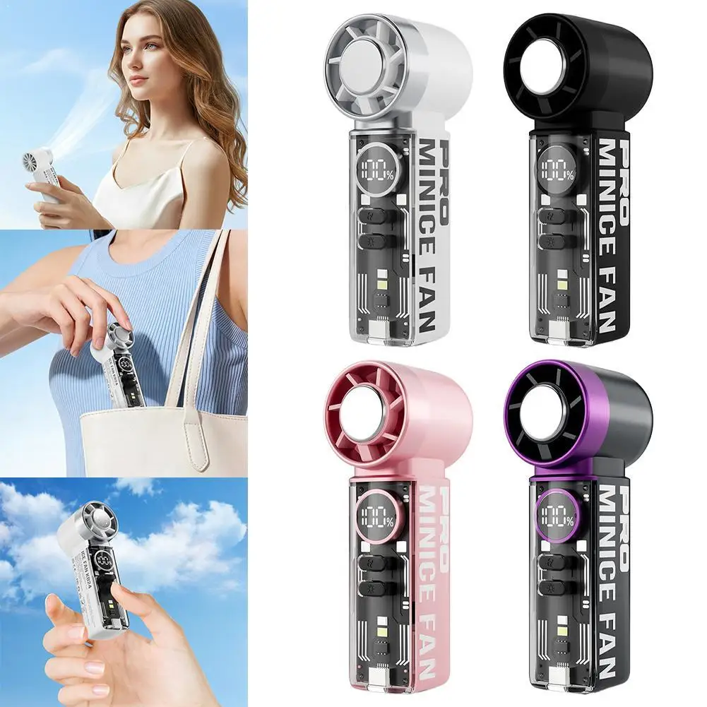 Summer Portable Mini Handheld Turbo Fan With LED Display Flashlight USB Rechargeable Mini Fan With Lanyard For Makeup Travel
Summer Portable Mini Handheld Turbo Fan With LED Display Flashlight USB Rechargeable Mini Fan With Lanyard For Makeup Travel
