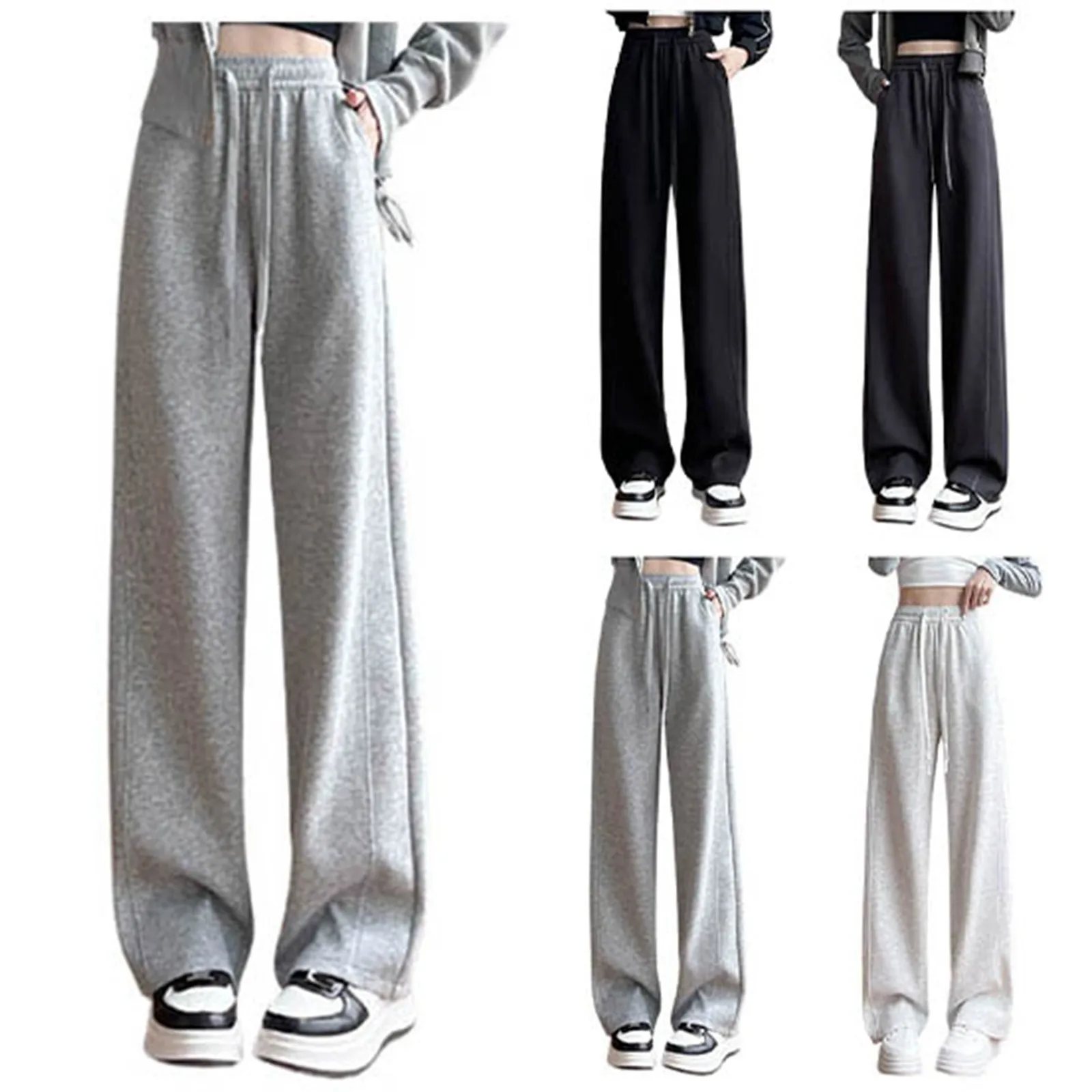2024 Autumn Waist Elastic Women's Pants Straight Casual Flowing Pants Women Casual Wide Pants Leg Sports Fleece for
2024 Autumn Waist Elastic Women's Pants Straight Casual Flowing Pants Women Casual Wide Pants Leg Sports Fleece for