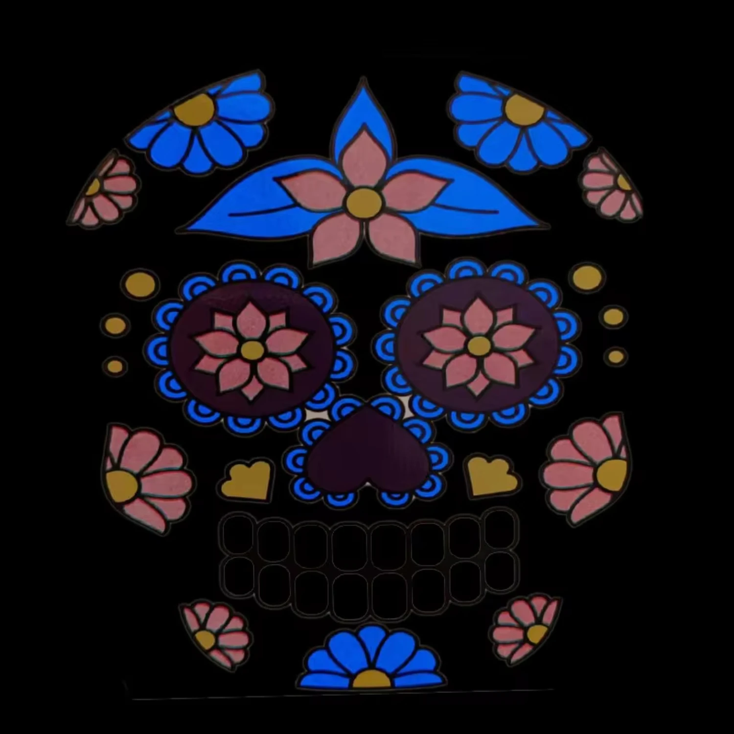 2pcs Halloween Luminous Face Tattoo Stickers Day of the Dead Makeup Tattoo Stickers DIY Self Adhesive Masquerade Face DecalsHall
2pcs Halloween Luminous Face Tattoo Stickers Day of the Dead Makeup Tattoo Stickers DIY Self Adhesive Masquerade Face DecalsHall