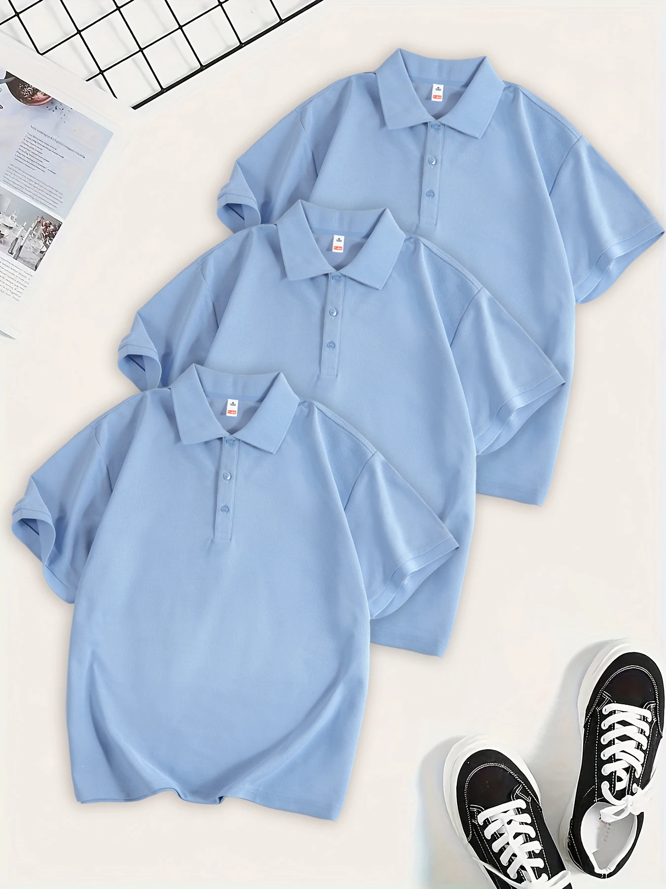 2PCS Fashion Casual Business Men's Polo Shirt Solid Color T-Shirt Wrinkle Resistant Comfortable Breathable Tops Daily Commuter
2PCS Fashion Casual Business Men's Polo Shirt Solid Color T-Shirt Wrinkle Resistant Comfortable Breathable Tops Daily Commuter