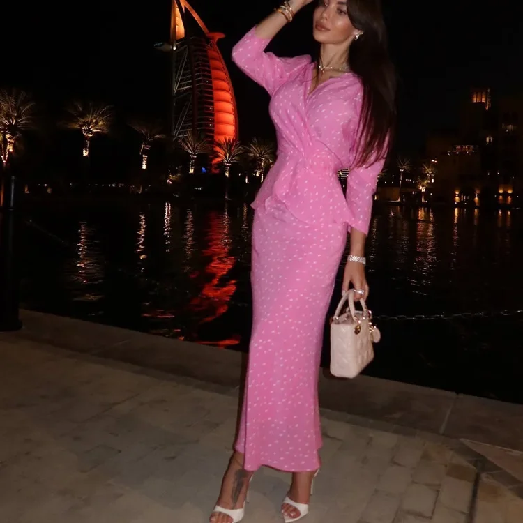 2026 Elegant 2 Piece Skirt Sets Woman Outfit Fashion V-Neck Shirt Bow Three Quarter Sleeve Tops And Straight Skirts Set
2026 Elegant 2 Piece Skirt Sets Woman Outfit Fashion V-Neck Shirt Bow Three Quarter Sleeve Tops And Straight Skirts Set