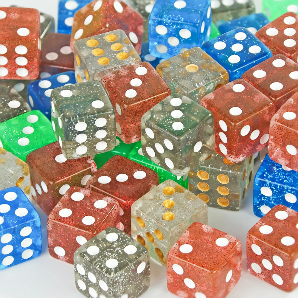 10PCs 16mm Glitter Dice 6 Sided Game Dice Gambling Tool Dice Entertainment Acrylic Dice
10PCs 16mm Glitter Dice 6 Sided Game Dice Gambling Tool Dice Entertainment Acrylic Dice