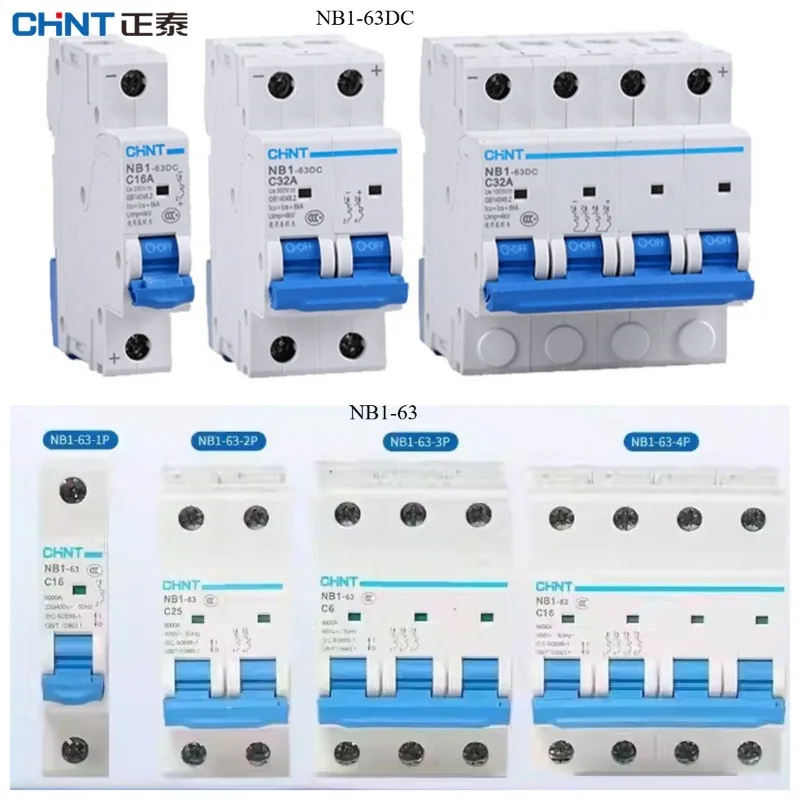 CHINT NB1-63 NB1-63DC Over Voltage Protection Sobretensiónes permanente 6A 10A 16A 20A 25A 32A 63A Miniature Circuit Breaker MCB
CHINT NB1-63 NB1-63DC Over Voltage Protection Sobretensiónes permanente 6A 10A 16A 20A 25A 32A 63A Miniature Circuit Breaker MCB