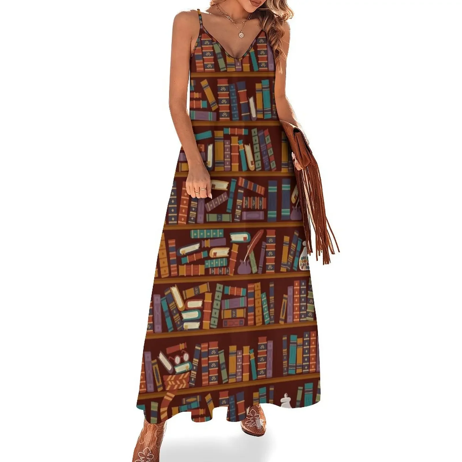 Bookshelf Sleeveless Dress dress korean style women formal occasion dresses Dress
Bookshelf Sleeveless Dress dress korean style women formal occasion dresses Dress