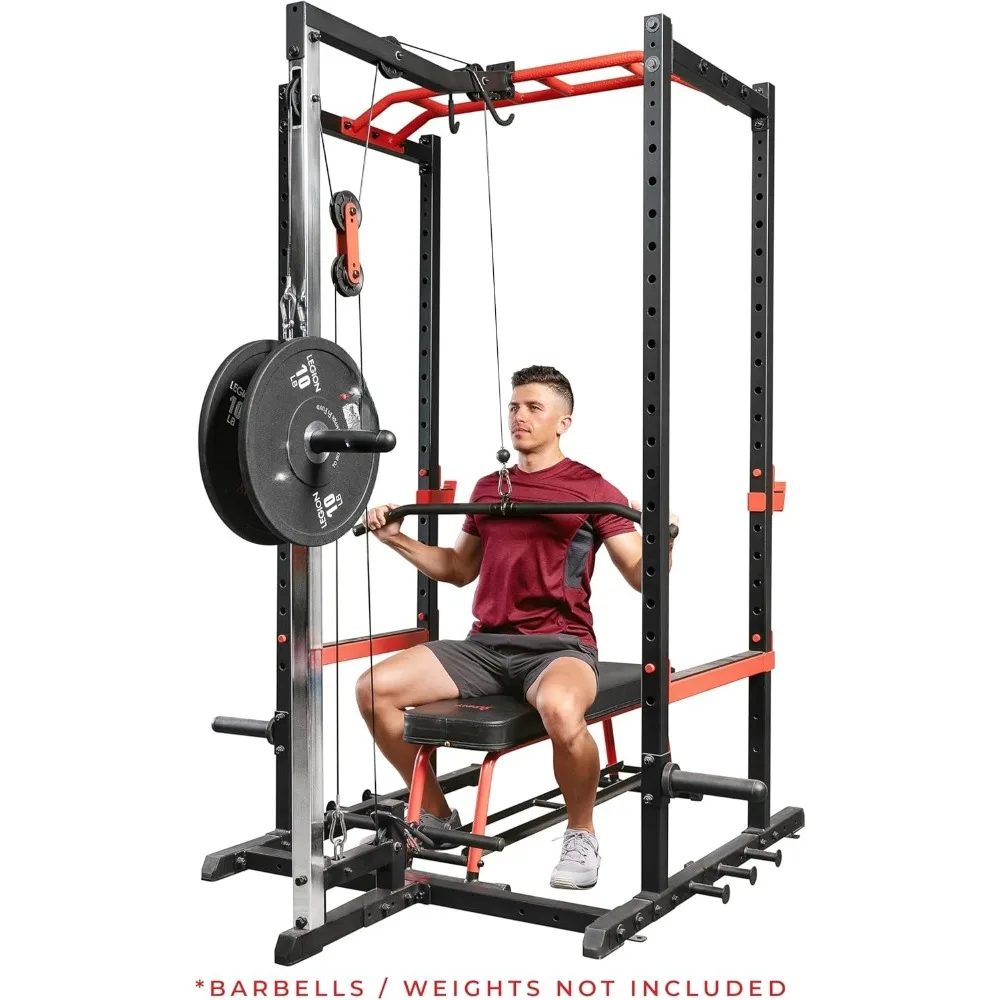 Power Zone Strength Rack Power Cage - 1000 LB Weight Capacity, Spotter Bar, Angled Pull-Up Bar, J-Hooks,
Power Zone Strength Rack Power Cage - 1000 LB Weight Capacity, Spotter Bar, Angled Pull-Up Bar, J-Hooks,