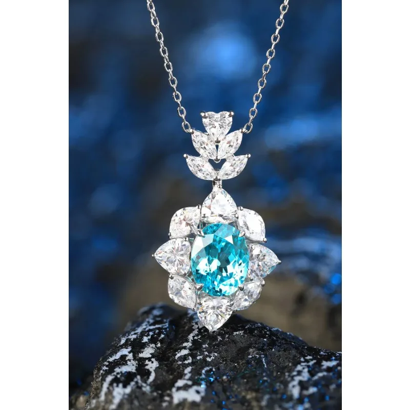Ruihe 925 Silver Pendant Necklace for Women Oval Shape 4.64ct Lab Grown Paraiba Gmestone Fine Jewelry for Gift Silver Necklace
Ruihe 925 Silver Pendant Necklace for Women Oval Shape 4.64ct Lab Grown Paraiba Gmestone Fine Jewelry for Gift Silver Necklace