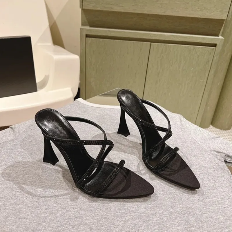 New Womens Shoes Exquisite Rhinestone High Heeled Sandals for Woman Sexy Pointed Tip Casual Shoes Designer Shoes Sandalias Mujer
New Womens Shoes Exquisite Rhinestone High Heeled Sandals for Woman Sexy Pointed Tip Casual Shoes Designer Shoes Sandalias Mujer