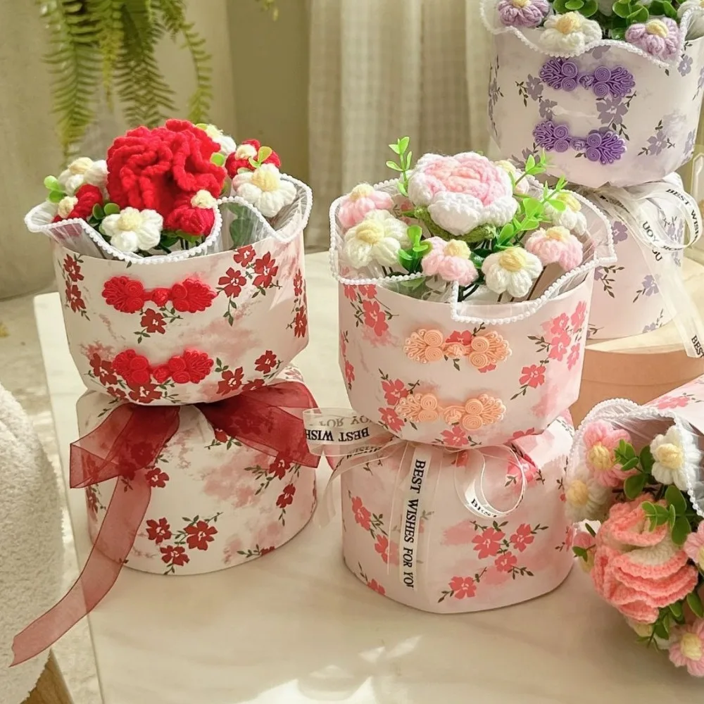 Romantic Knitted Rose Bouquet Chinese Style Handicraft Carnation Bouquet Gift Fashion Finished Fake Flower Valentine's Day Gift
Romantic Knitted Rose Bouquet Chinese Style Handicraft Carnation Bouquet Gift Fashion Finished Fake Flower Valentine's Day Gift