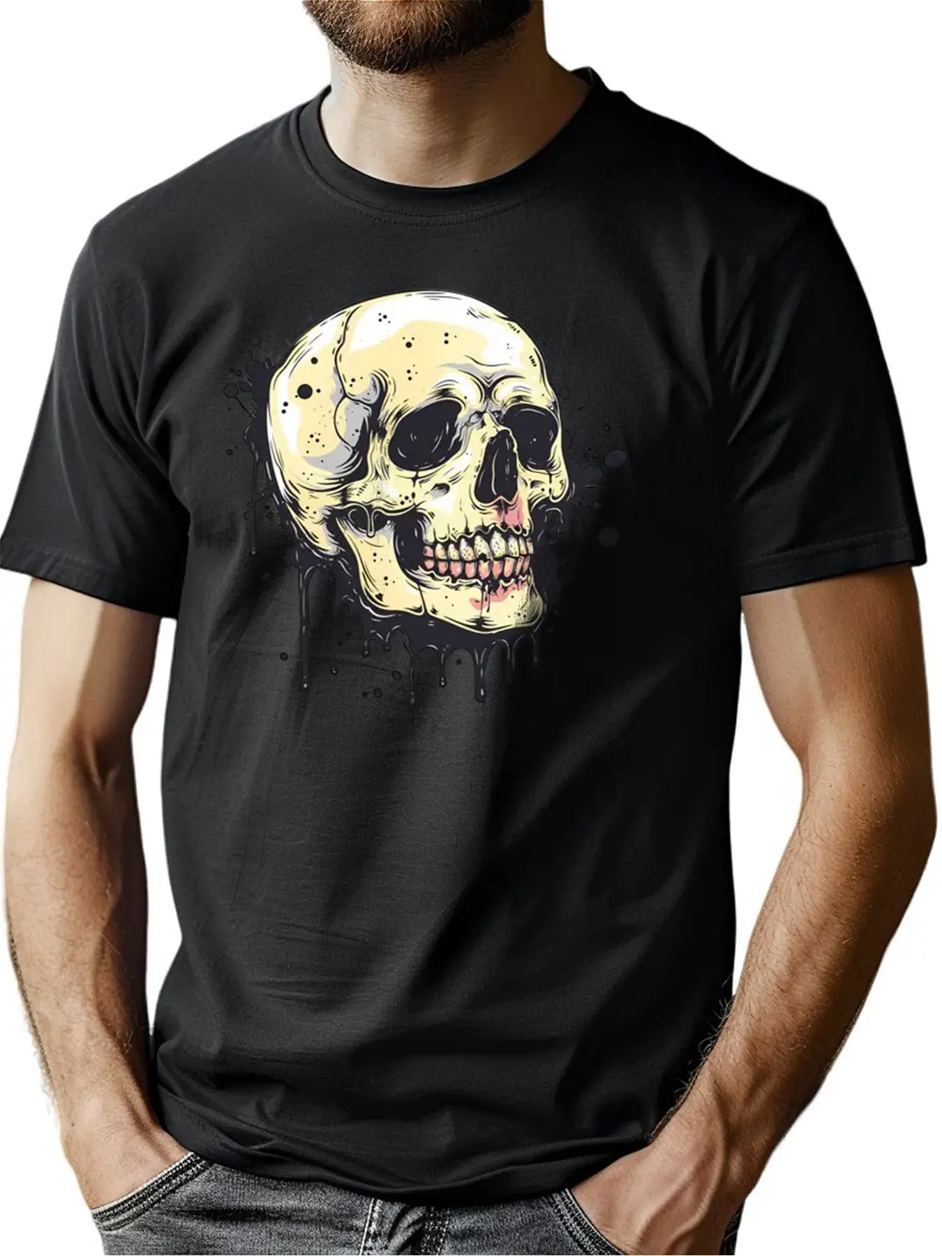 Comfort Wear Cotton Men's Short Sleeve Tee With Skull Print Christmas Gift Everyday Outdoor Machine Washable For Men
Comfort Wear Cotton Men's Short Sleeve Tee With Skull Print Christmas Gift Everyday Outdoor Machine Washable For Men