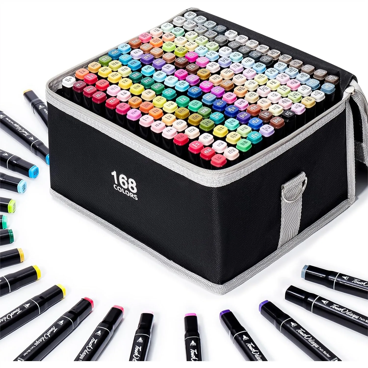 168 Colors Alcohol Markers, Dual Tip Permanent Art Markers Set for Coloring Drawing Painting, Fine and Chisel Tip with Carrying
168 Colors Alcohol Markers, Dual Tip Permanent Art Markers Set for Coloring Drawing Painting, Fine and Chisel Tip with Carrying