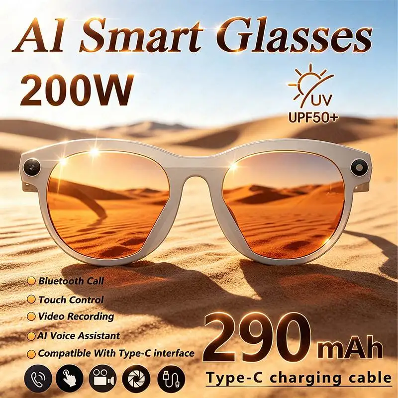 2026 AI Voice Assistant Smart Glasses AI Translation Intelligent Recognition AI Music Playback Shooting Anti-Shake Sunglasses
2026 AI Voice Assistant Smart Glasses AI Translation Intelligent Recognition AI Music Playback Shooting Anti-Shake Sunglasses