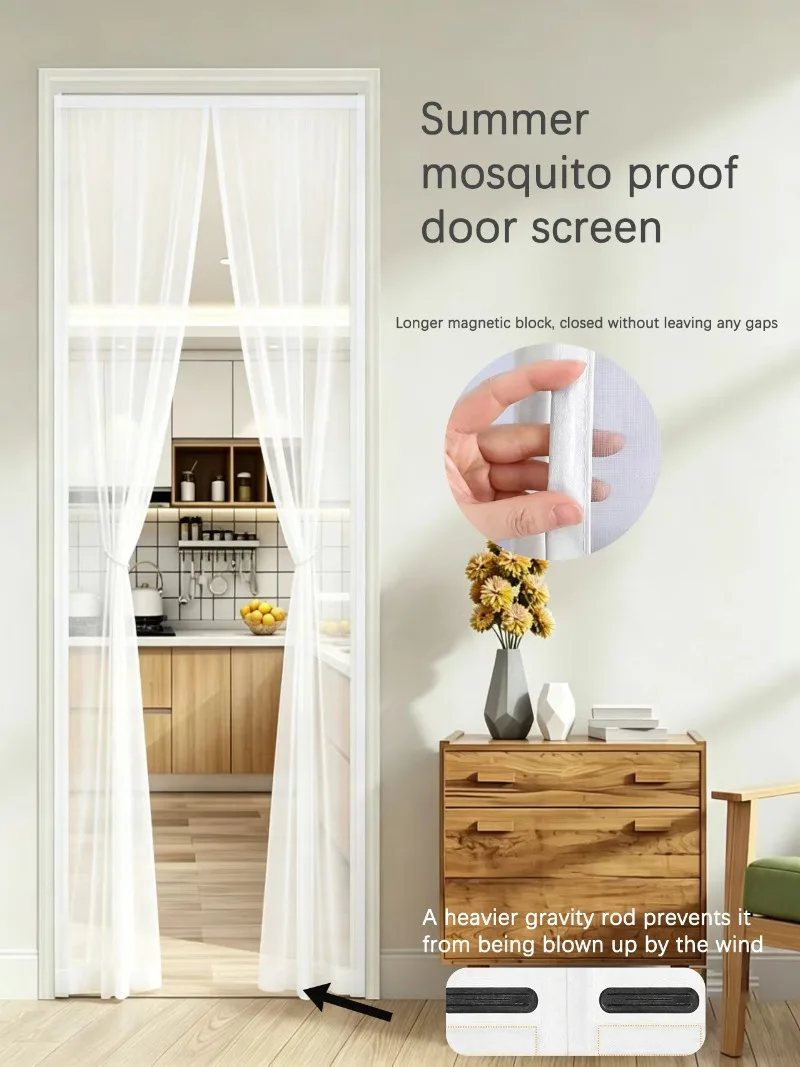 Non perforated mosquito proof door curtain 2026 new high-end summer household magnetic magnetic block strong self-priming
Non perforated mosquito proof door curtain 2026 new high-end summer household magnetic magnetic block strong self-priming