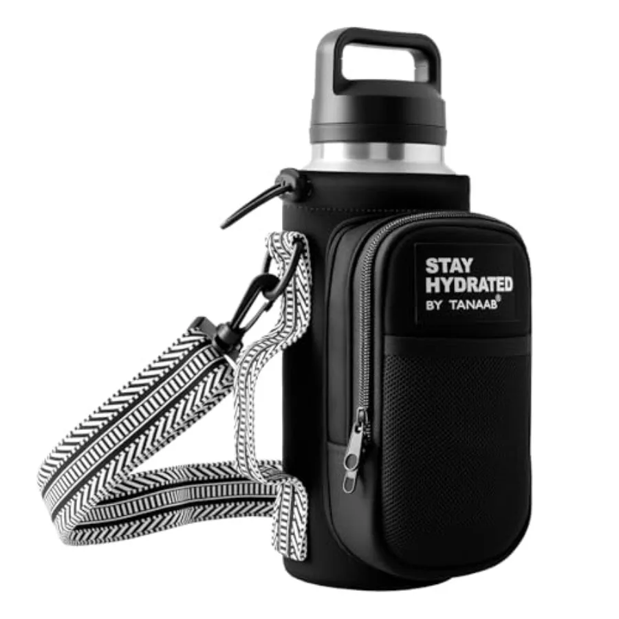 Water Bottle Holder with Strap, Neoprene Crossbody Carrier, Phone Pocket, 1.46" Wide Strap, Fits 24-40oz
Water Bottle Holder with Strap, Neoprene Crossbody Carrier, Phone Pocket, 1.46" Wide Strap, Fits 24-40oz