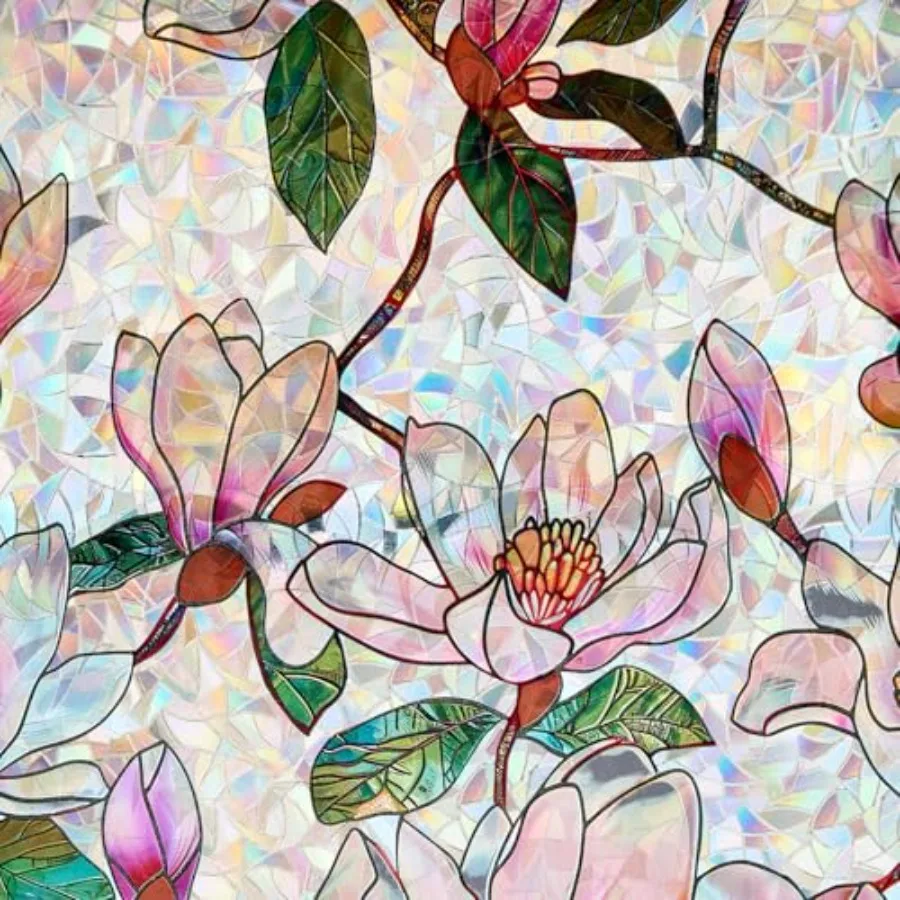 Window Privacy Film, Magnolia Flower Decorative Static Cling Glass Sticker No Glue Removable Window Tint with Installation Tool
Window Privacy Film, Magnolia Flower Decorative Static Cling Glass Sticker No Glue Removable Window Tint with Installation Tool