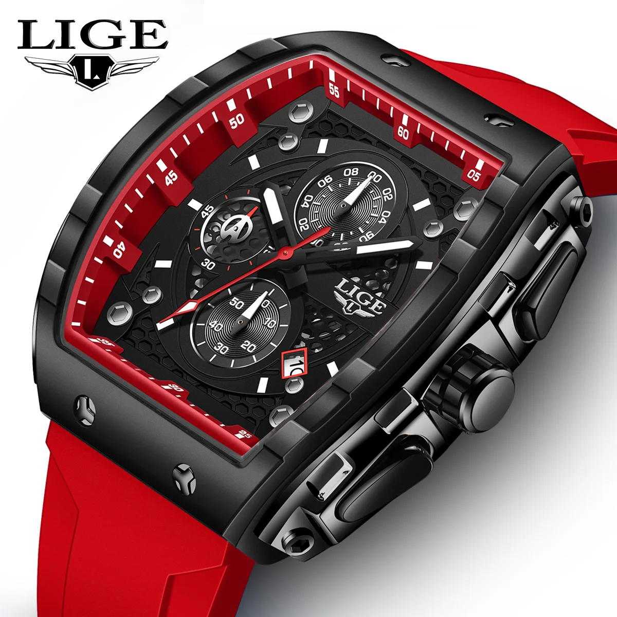 LIGE Top Brand Men's Watches Luxury Square Chronograph Quartz Wristwatch Waterproof Luminous Watch for Men Date Clock+Box
LIGE Top Brand Men's Watches Luxury Square Chronograph Quartz Wristwatch Waterproof Luminous Watch for Men Date Clock+Box