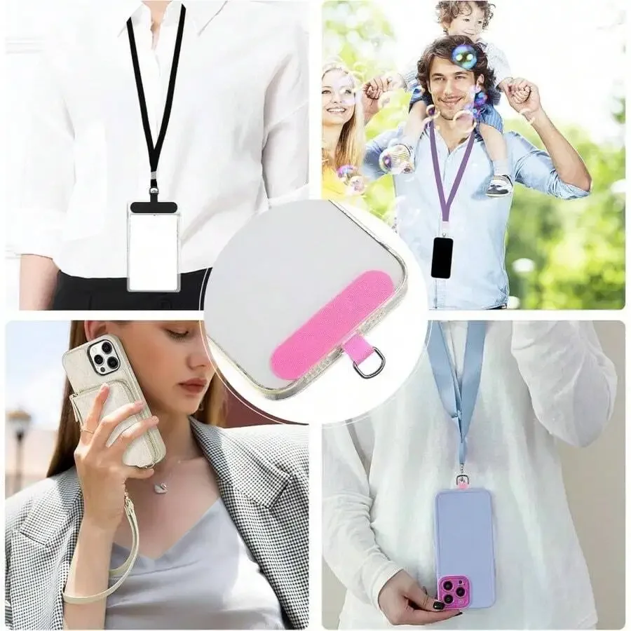 12pcs Phone Tether Tab Safety Lanyard Patch Adjustable Strap Universal Cell Phone Holder Without Adhesive 6 Colors
12pcs Phone Tether Tab Safety Lanyard Patch Adjustable Strap Universal Cell Phone Holder Without Adhesive 6 Colors