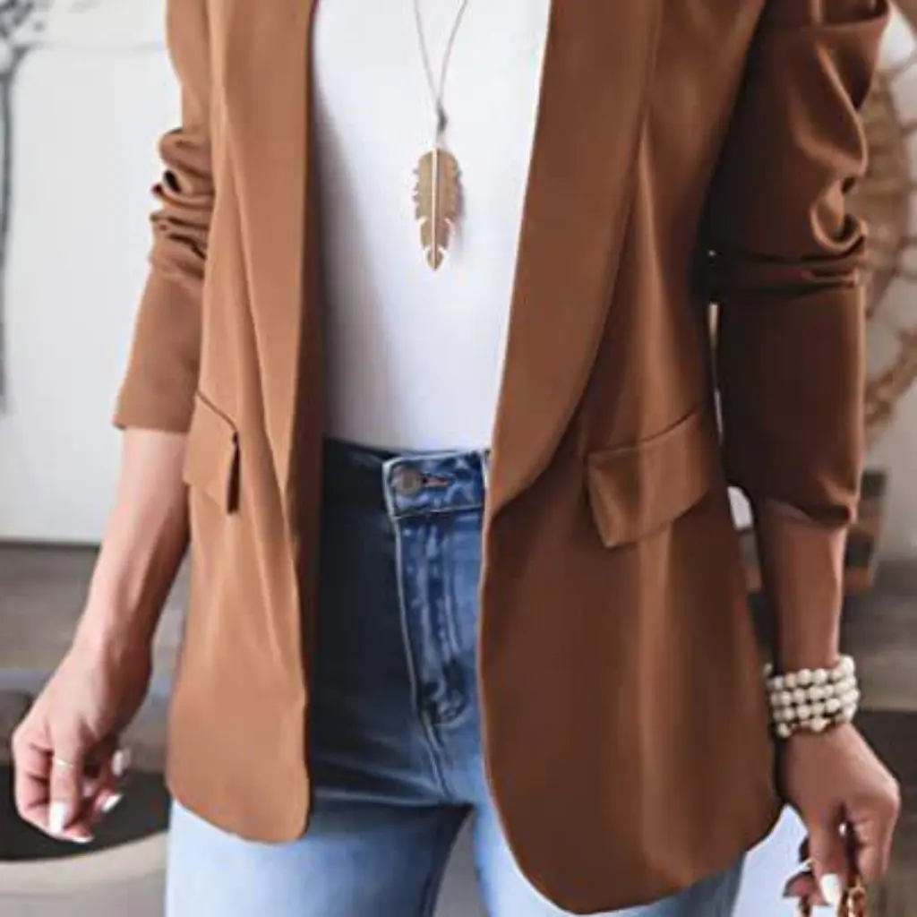 Women's Solid Color Long Sleeve Lapel Suit Jacket Independent Station New Spring Autumn Small Coat Casual Business
Women's Solid Color Long Sleeve Lapel Suit Jacket Independent Station New Spring Autumn Small Coat Casual Business