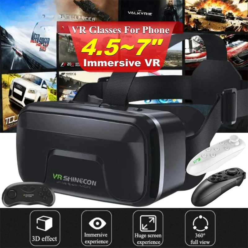 NEW 3D Movies Giant Screen Virtual Reality Glasses Google Cardboard Box VR Helmet for 4.5-7" Phone,Support Game Controller
NEW 3D Movies Giant Screen Virtual Reality Glasses Google Cardboard Box VR Helmet for 4.5-7" Phone,Support Game Controller