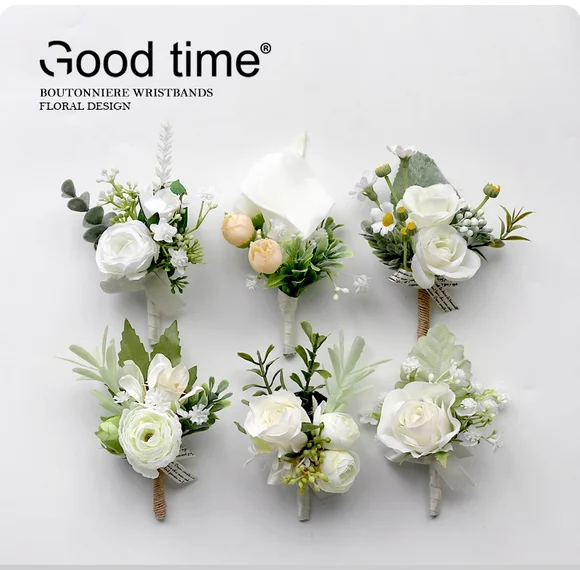 Green and white rose wrist flower brooch Bride bridesmaid hand flower wedding dance photography business accessories artificial
Green and white rose wrist flower brooch Bride bridesmaid hand flower wedding dance photography business accessories artificial