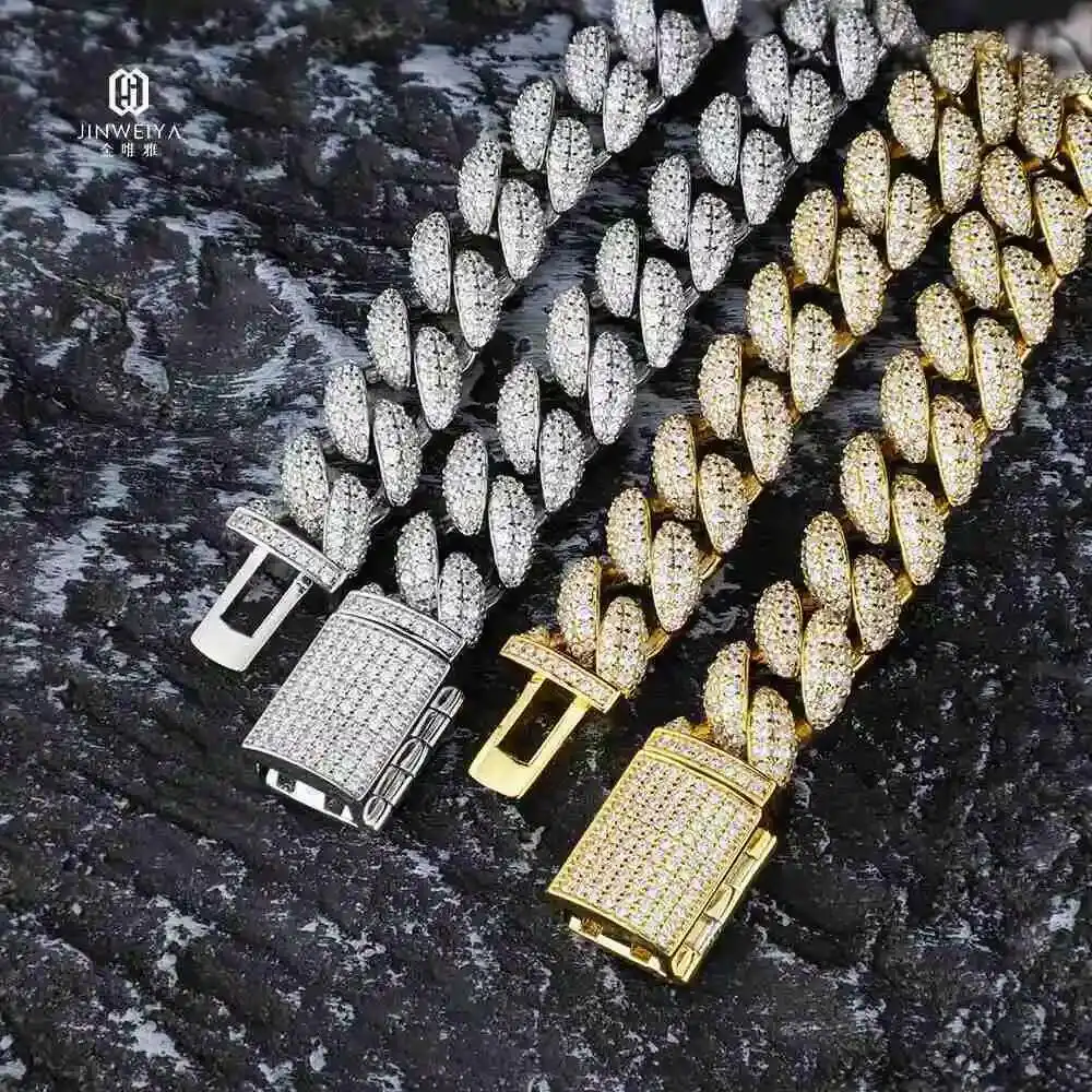 Pass Diamond Test Gra Moissanite Diamond 18k Gold Sterling Silver Cuban Link Chain for Men Hip Hop Necklace
Pass Diamond Test Gra Moissanite Diamond 18k Gold Sterling Silver Cuban Link Chain for Men Hip Hop Necklace