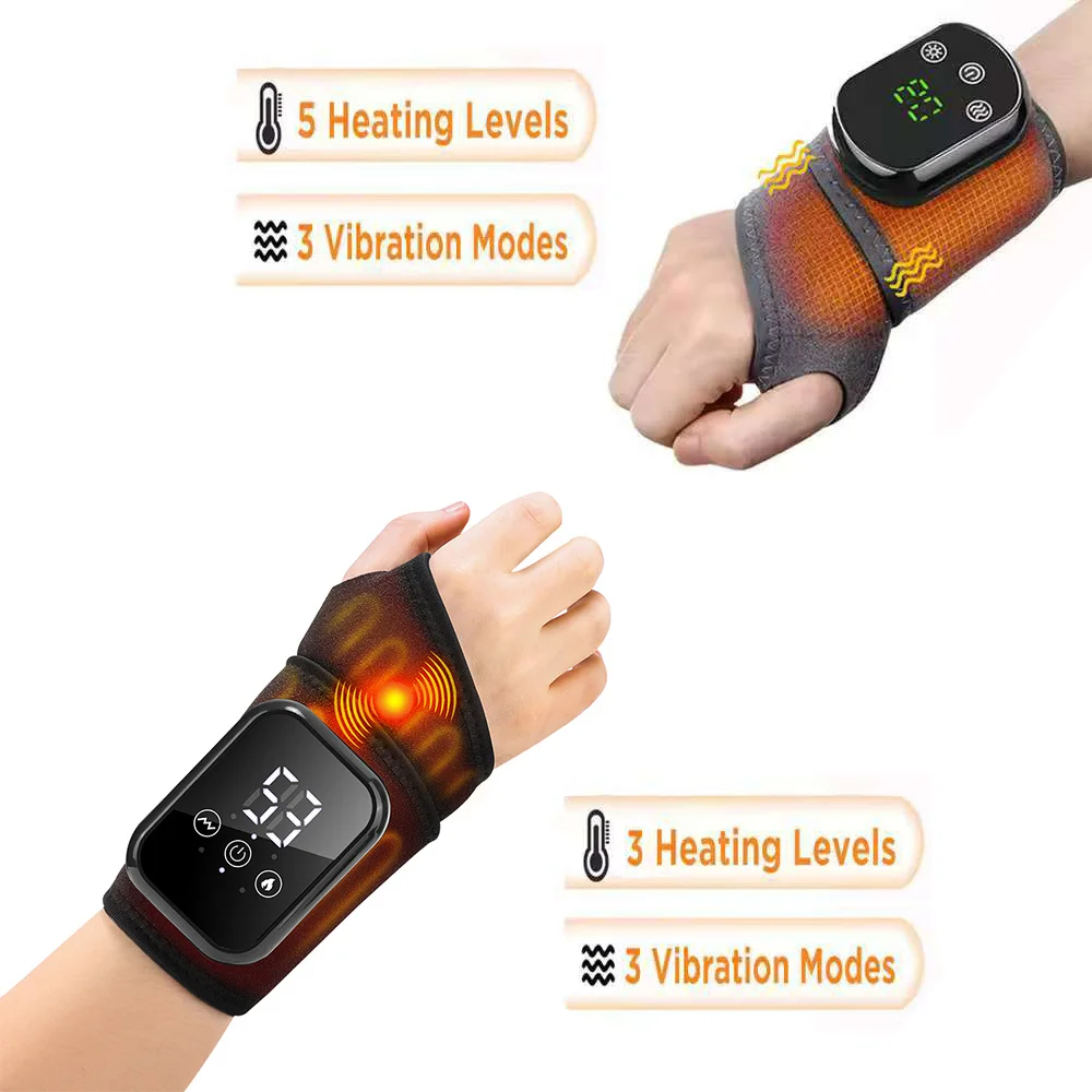 Электрическая грелка для массажа запястья, 3 уровня нагрева, 3 вибрации, массажер для запястья с подогревом, браслет с горячим компрессом
Электрическая грелка для массажа запястья, 3 уровня нагрева, 3 вибрации, массажер для запястья с подогревом, браслет с горячим компрессом