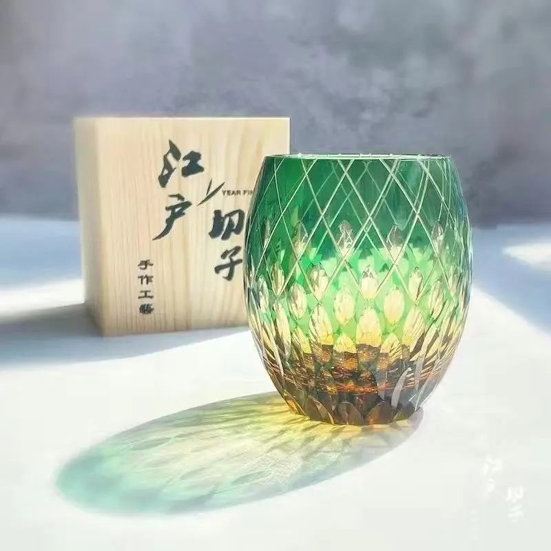 Japanese Edo Kiriko Crystal Whiskey Glass Engraved Barware Raindrop Design Drinking Cup
Japanese Edo Kiriko Crystal Whiskey Glass Engraved Barware Raindrop Design Drinking Cup