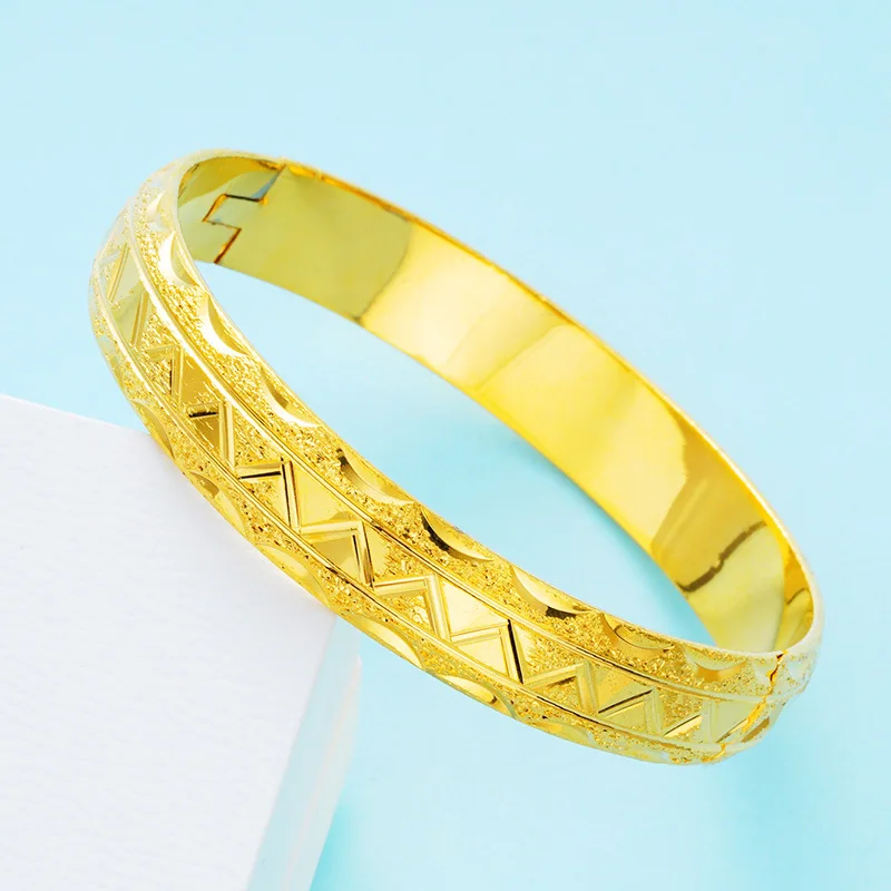 24K Gold Plated Simple Clasp Bracelets Bangle for Women Bride Girlfriend Golden Bangle Bracelets Fashion Jewelry Friends Gifts
24K Gold Plated Simple Clasp Bracelets Bangle for Women Bride Girlfriend Golden Bangle Bracelets Fashion Jewelry Friends Gifts