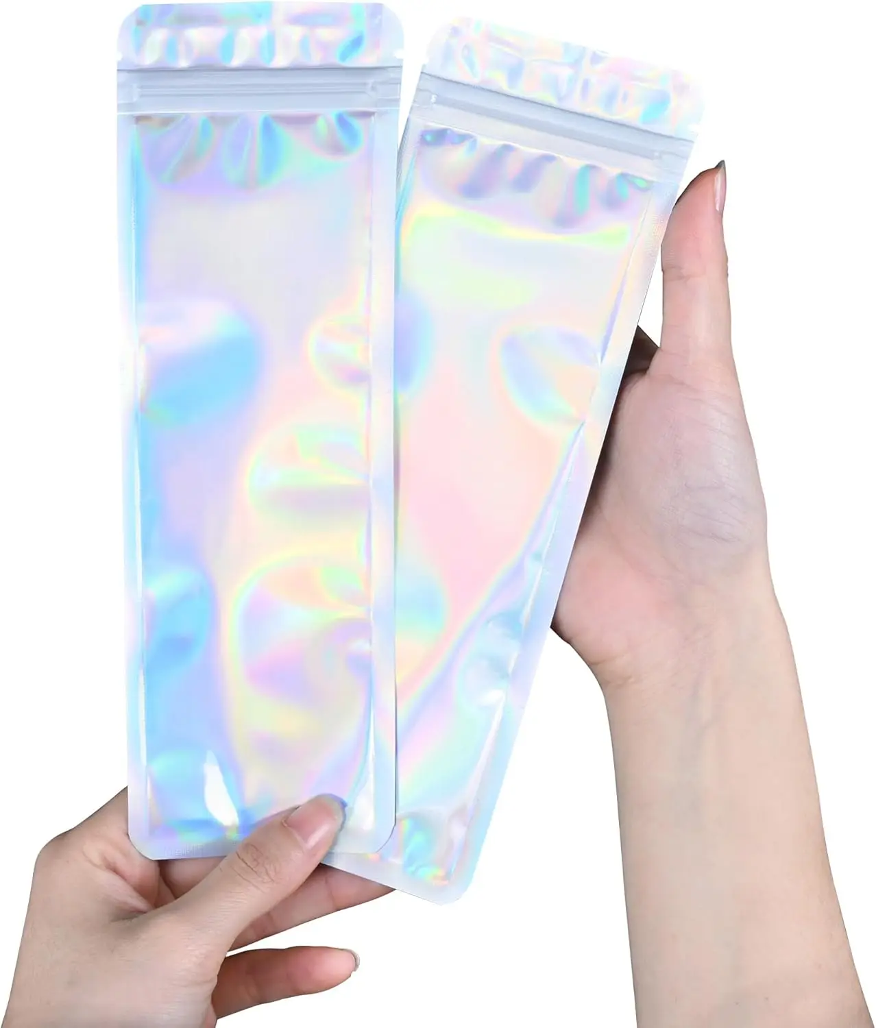 Resealable Mylar Pouches 100PCS Holographic 2.7x9 inch for Snacks Jewelry Pens Storage
Resealable Mylar Pouches 100PCS Holographic 2.7x9 inch for Snacks Jewelry Pens Storage