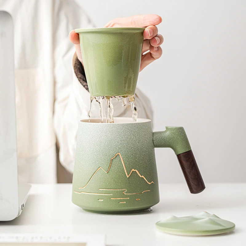 Chinese Style Ceramic Mugs, Home Personal Office Creative Teacup With Cover, Filtered Tea Water Separation, Tea Cups, 480ml, 1Pc
Chinese Style Ceramic Mugs, Home Personal Office Creative Teacup With Cover, Filtered Tea Water Separation, Tea Cups, 480ml, 1Pc