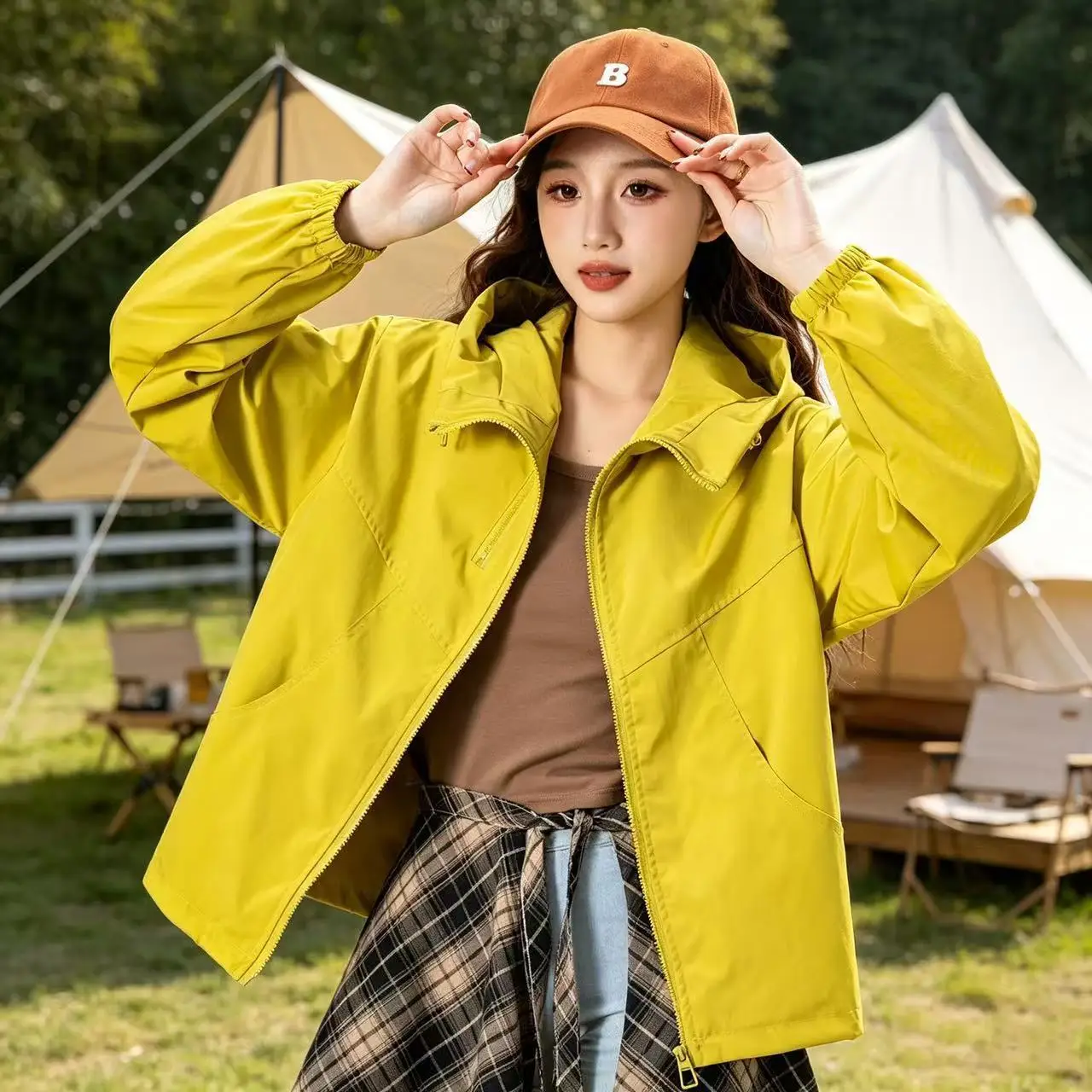 Hooded Jacket Women's 2026Spring Autumn New Fashion Windbreaker Coat Joker Soft Shell Outerwear Female Short Double Overwear Top
Hooded Jacket Women's 2026Spring Autumn New Fashion Windbreaker Coat Joker Soft Shell Outerwear Female Short Double Overwear Top