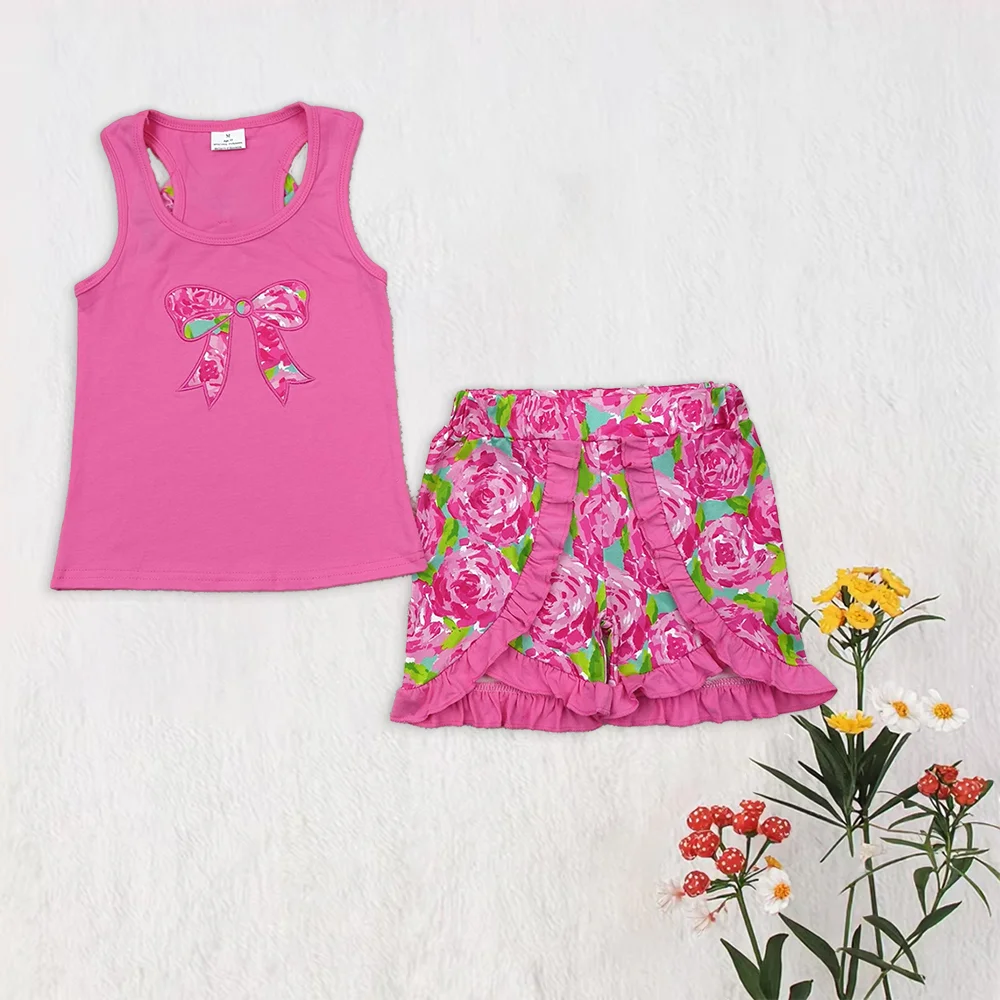 Wholesale Children Kids Pink Set Baby Girl Toddler Embroidery Bow Short Sleeves Cotton Shirt Ruffle Flower Shorts Clothes Outfit
Wholesale Children Kids Pink Set Baby Girl Toddler Embroidery Bow Short Sleeves Cotton Shirt Ruffle Flower Shorts Clothes Outfit