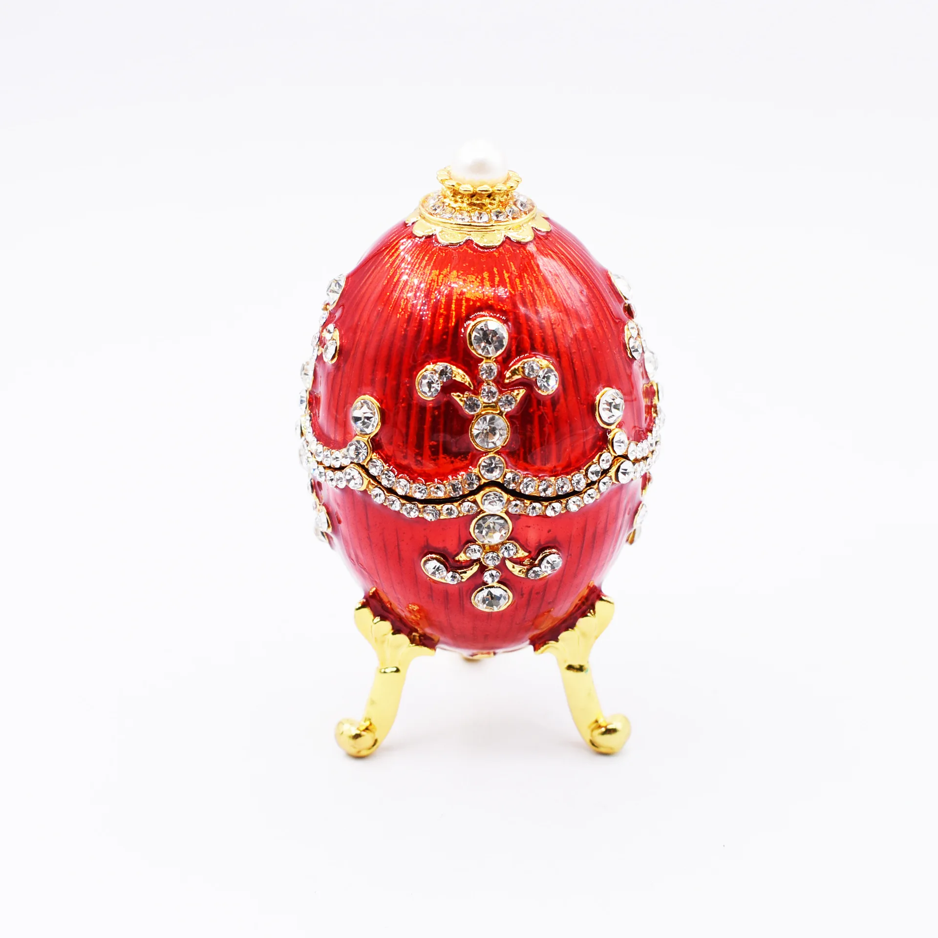 Easter egg ornament gold-plated with diamonds European enamel jewelry box Russian metal crafts
Easter egg ornament gold-plated with diamonds European enamel jewelry box Russian metal crafts