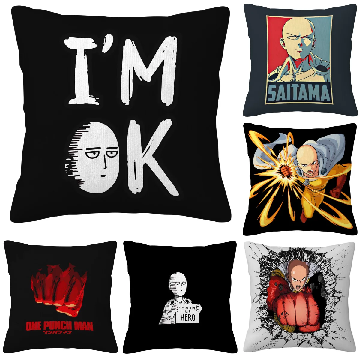 One Punch Man Decorative Pillowcase Modern Home Decoration Anime Personalized Gifts Cushion Covers 45x45 Cushions Cover for Sofa
One Punch Man Decorative Pillowcase Modern Home Decoration Anime Personalized Gifts Cushion Covers 45x45 Cushions Cover for Sofa