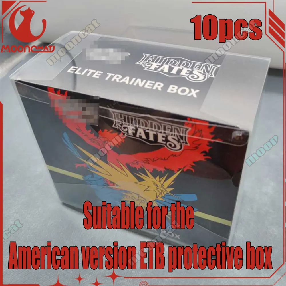 10 Pieces Dustproof PVC ETB Trainer Box Protector Case Cards Display Clear Protective Box Plastic for Pokemon Collectables
10 Pieces Dustproof PVC ETB Trainer Box Protector Case Cards Display Clear Protective Box Plastic for Pokemon Collectables