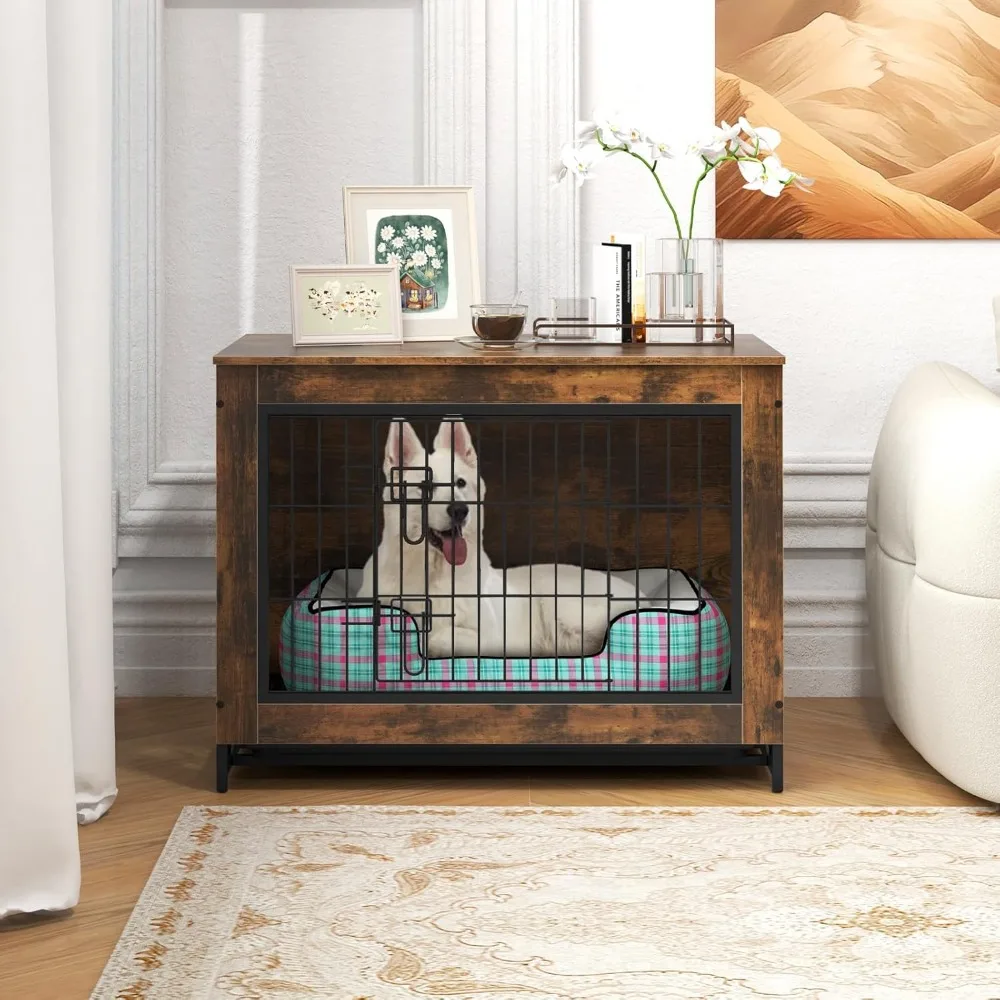 Dog Crate Furniture - 32.5" L Dog Kennel Side Table with Double Doors & Removable Pull-Out Tray, Modern Dog Cage Pet House
Dog Crate Furniture - 32.5" L Dog Kennel Side Table with Double Doors & Removable Pull-Out Tray, Modern Dog Cage Pet House