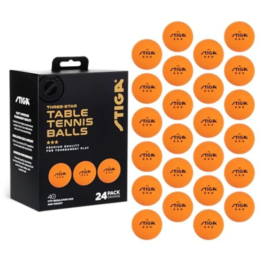 24pk 3-Star Ping Pong Balls - USATT Approved Tournament Quality - ITTF Regulation Size and Weight - Durable, Tournament Table T
24pk 3-Star Ping Pong Balls - USATT Approved Tournament Quality - ITTF Regulation Size and Weight - Durable, Tournament Table T