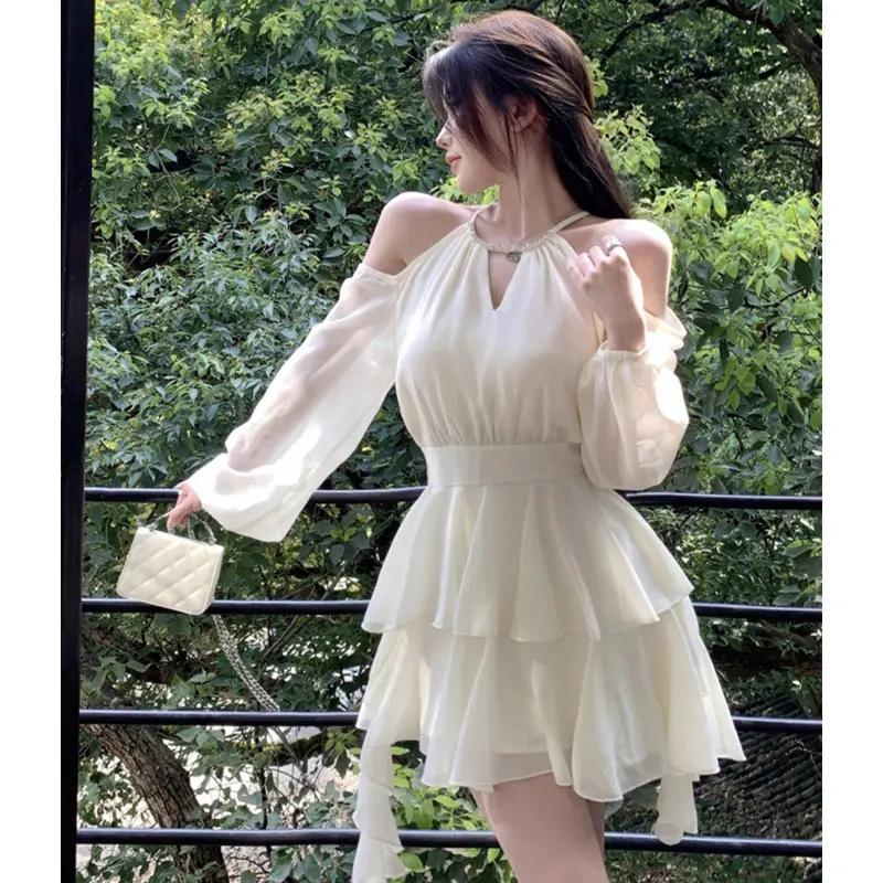 Summer Irregular White Mini Dress Vintage Fairy Off Shoulder Long Sleeve A Line Dress Sundress Princess Holiday Dress Vestido
Summer Irregular White Mini Dress Vintage Fairy Off Shoulder Long Sleeve A Line Dress Sundress Princess Holiday Dress Vestido