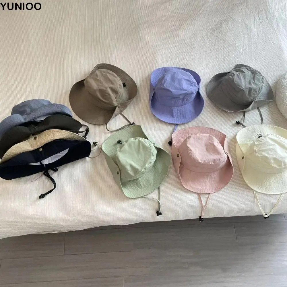 Soft Drawstring Candy Color Bucket Hat Quick-dry Korean Style Children's Fishmen Hat Anti-UV Casual Kid Summer Sun Hat Boy/Girls
Soft Drawstring Candy Color Bucket Hat Quick-dry Korean Style Children's Fishmen Hat Anti-UV Casual Kid Summer Sun Hat Boy/Girls
