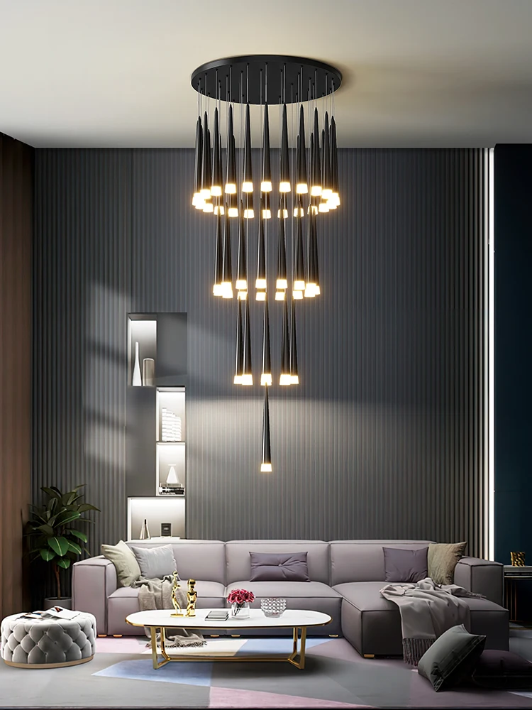 Minimalist Chandelier Modern Lighting Duplex Living Room Dining Room Pendant LED Attic Lighting Designer Staircase Chandelier
Minimalist Chandelier Modern Lighting Duplex Living Room Dining Room Pendant LED Attic Lighting Designer Staircase Chandelier