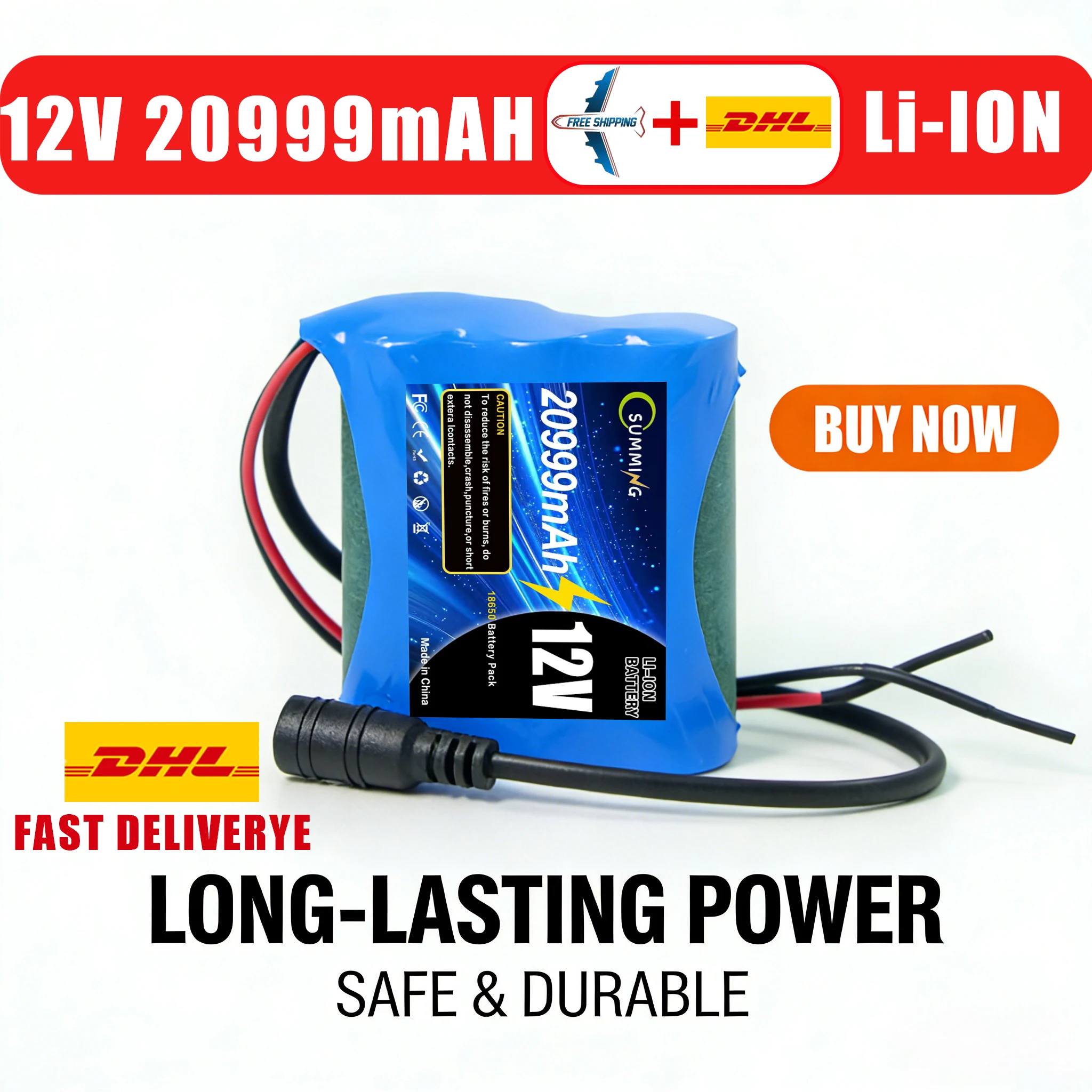 12V 20999mAh Lithium DeepCycle Battery 12.8V 20.9Ah 100% New for TrollingMotor, Solar Energy Storage + Charger
12V 20999mAh Lithium DeepCycle Battery 12.8V 20.9Ah 100% New for TrollingMotor, Solar Energy Storage + Charger