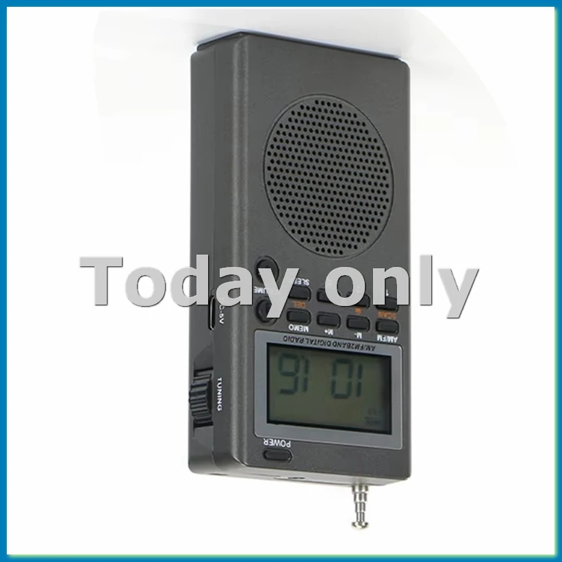Portable Pocket FM AM Radio Alarm Clock Sleep Timer Digital Radio Great Reception Battery Operated for Outdoor Survival-ABAM
Portable Pocket FM AM Radio Alarm Clock Sleep Timer Digital Radio Great Reception Battery Operated for Outdoor Survival-ABAM