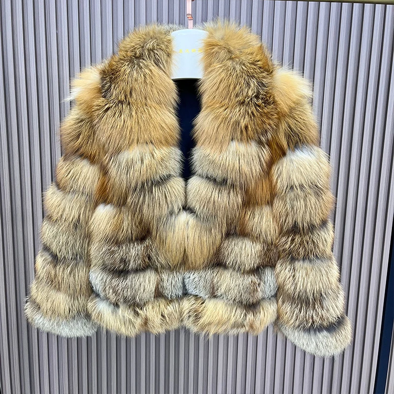 2025 Real Fox Fur Women Jacket Red Silver Fur Female Long Sleeves Natural Fur Coats Thick Warm Outerwear
2025 Real Fox Fur Women Jacket Red Silver Fur Female Long Sleeves Natural Fur Coats Thick Warm Outerwear