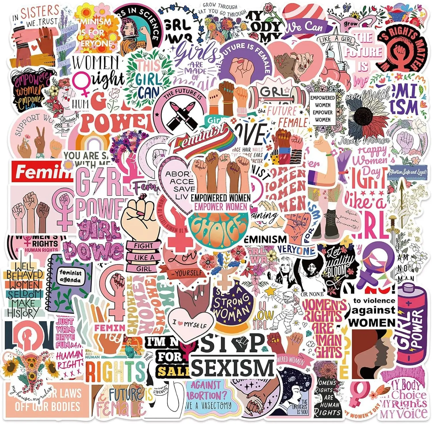 Inspirational Feminist Stickers for Laptops, 100 PCS Inspirational Feminism Decals Pack for Women
Inspirational Feminist Stickers for Laptops, 100 PCS Inspirational Feminism Decals Pack for Women