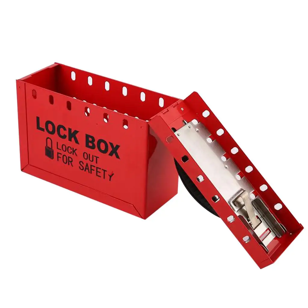 LOTO Box Lockout Tagout Lock Device Storage Up To 12 Padlocks, made of carbon steel, high strength and never deform
LOTO Box Lockout Tagout Lock Device Storage Up To 12 Padlocks, made of carbon steel, high strength and never deform
