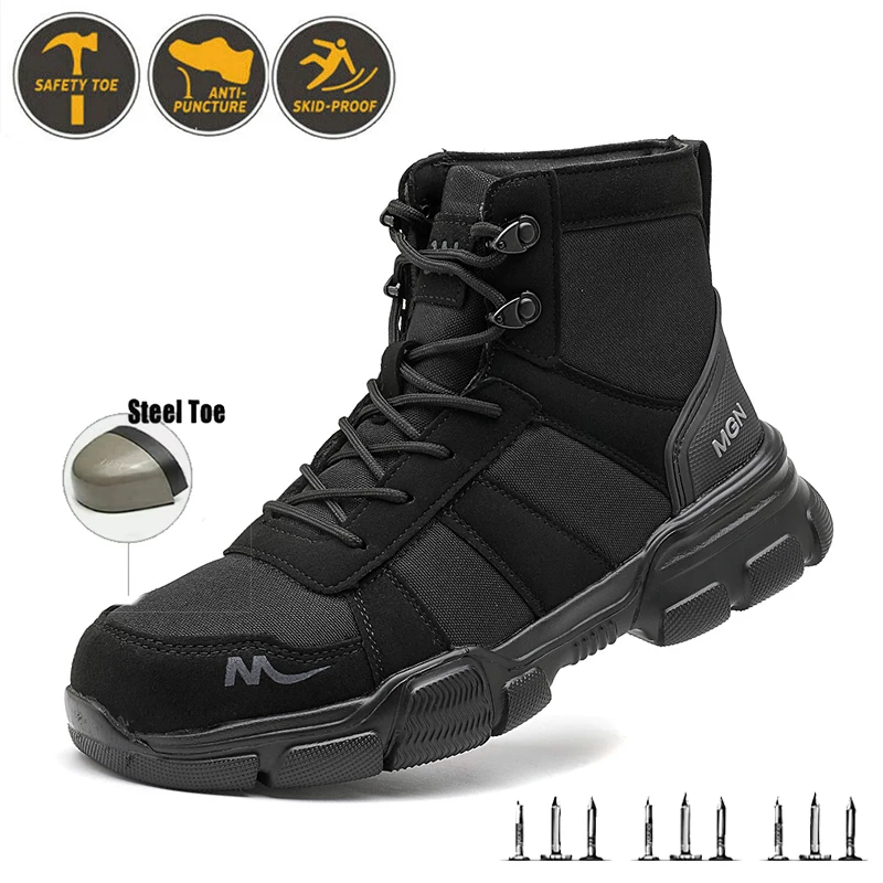 Lightweight Safety Shoes Work Boots Steel Toe Men Slip Resistant Waterproof Shoes Anti-smash Anti shock Casual Footwear for Work
Lightweight Safety Shoes Work Boots Steel Toe Men Slip Resistant Waterproof Shoes Anti-smash Anti shock Casual Footwear for Work