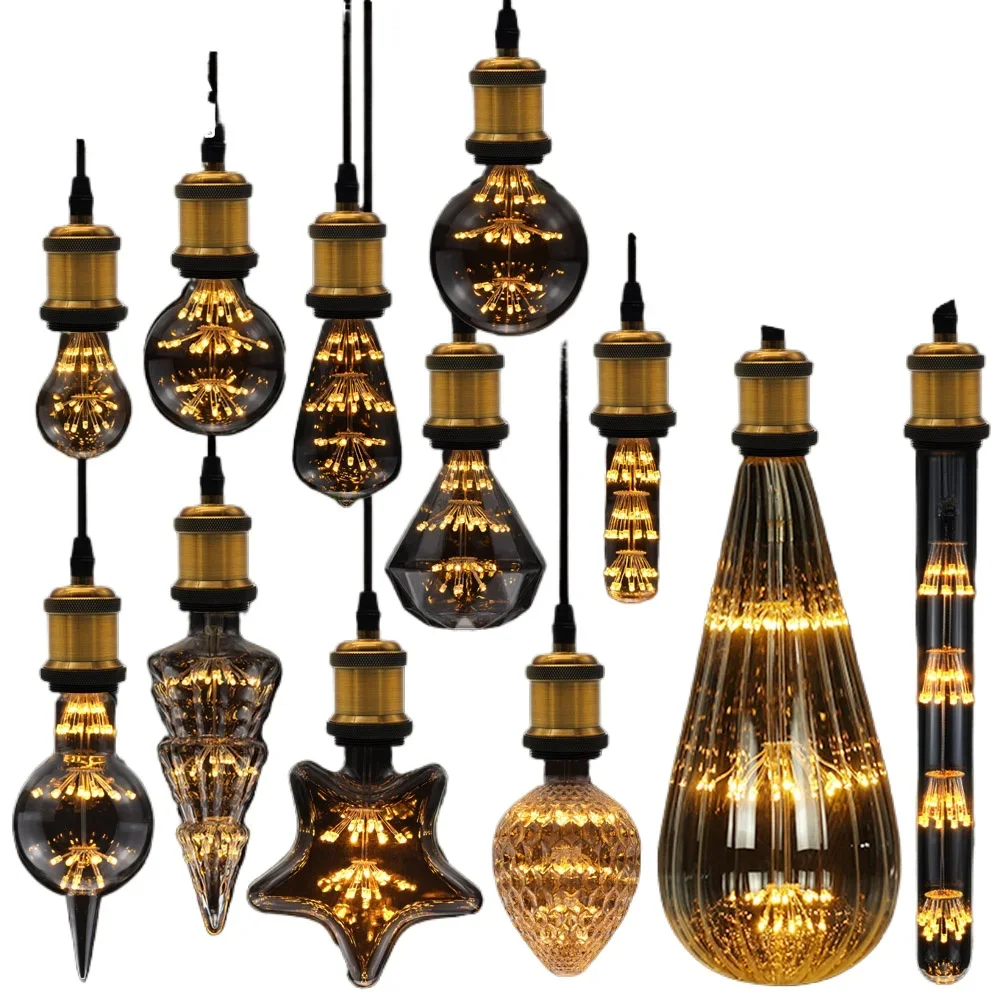 Edison bulb E27 Gypsy LED warm light art chandelier decorative light special-shaped light creative Japanese simplicity
Edison bulb E27 Gypsy LED warm light art chandelier decorative light special-shaped light creative Japanese simplicity
