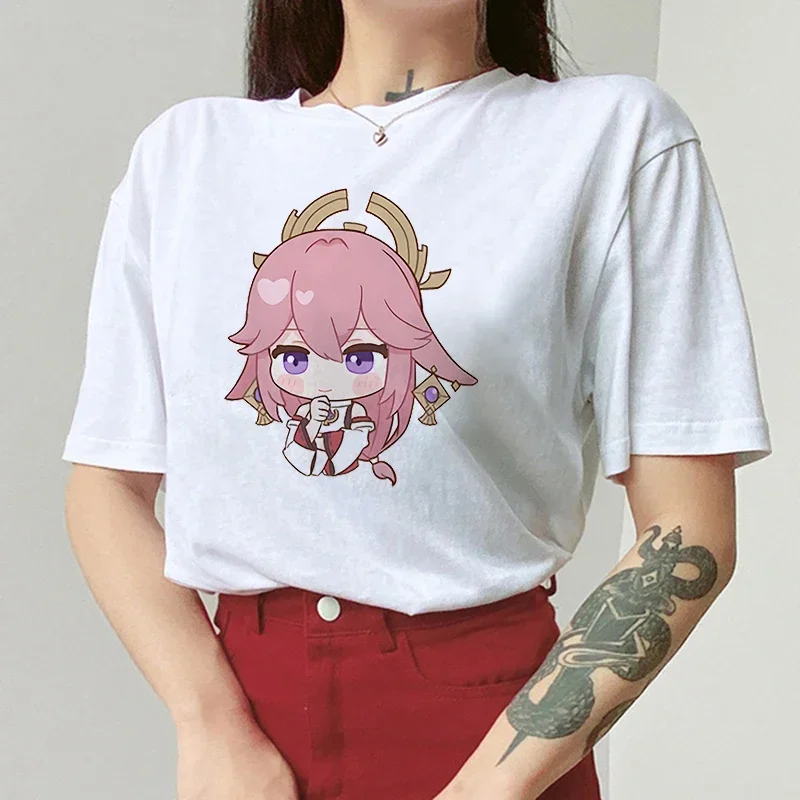 Anime Yae Miko T-shirt Women Hot Game Genshin Impact Short Sleeve Tee Shirt 2024 Summer Streetwear Cartoon Print Clothing Tops
Anime Yae Miko T-shirt Women Hot Game Genshin Impact Short Sleeve Tee Shirt 2024 Summer Streetwear Cartoon Print Clothing Tops